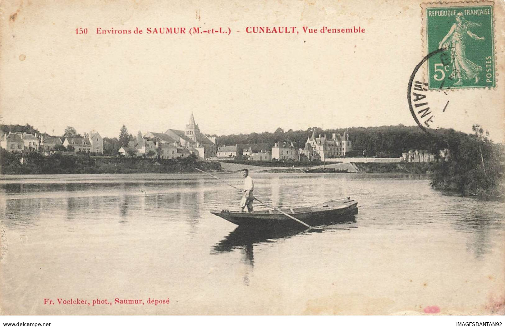 49 SAUMUR #MK34866 ENVIRONS DE SAUMUR CUNEAULT VUE D ENSEMBLE BARQUE - Saumur
