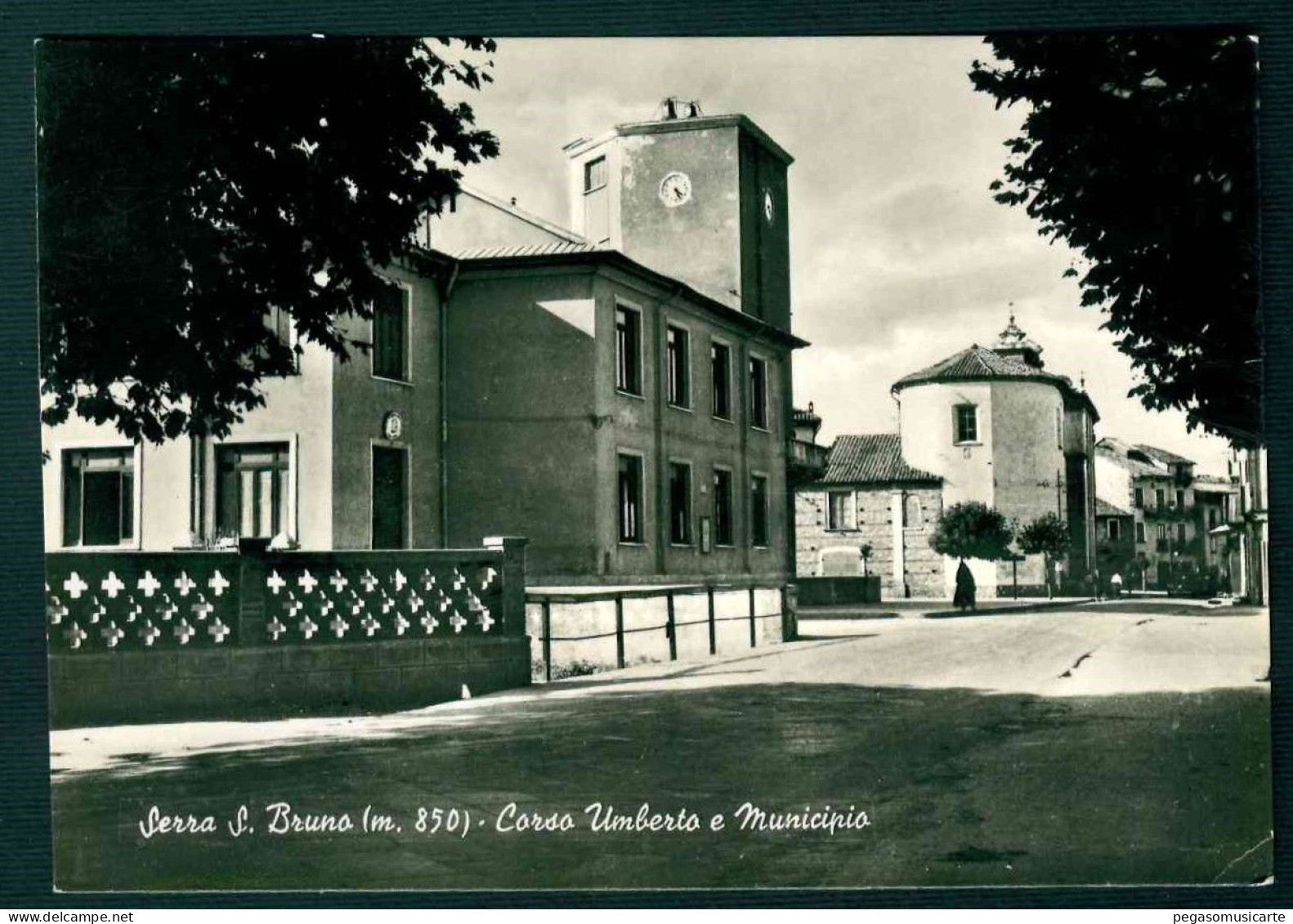 BF145 SERRA S BRUNO - CORSO UMBERTO E MUNICIPIO - CATANZARO VIBO VALENTIA 1954 - Altri & Non Classificati