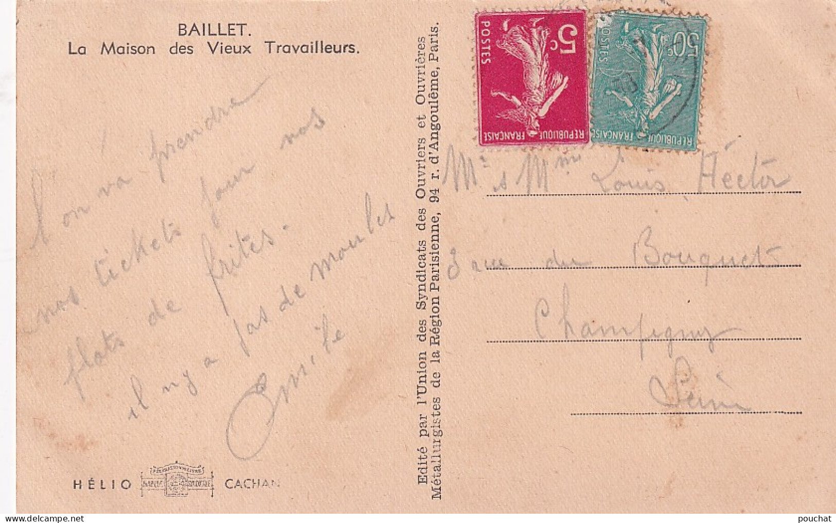 XXX Nw-(95) BAILLET - LA MAISON DES VIEUX TRAVAILLEURS - Baillet-en-France