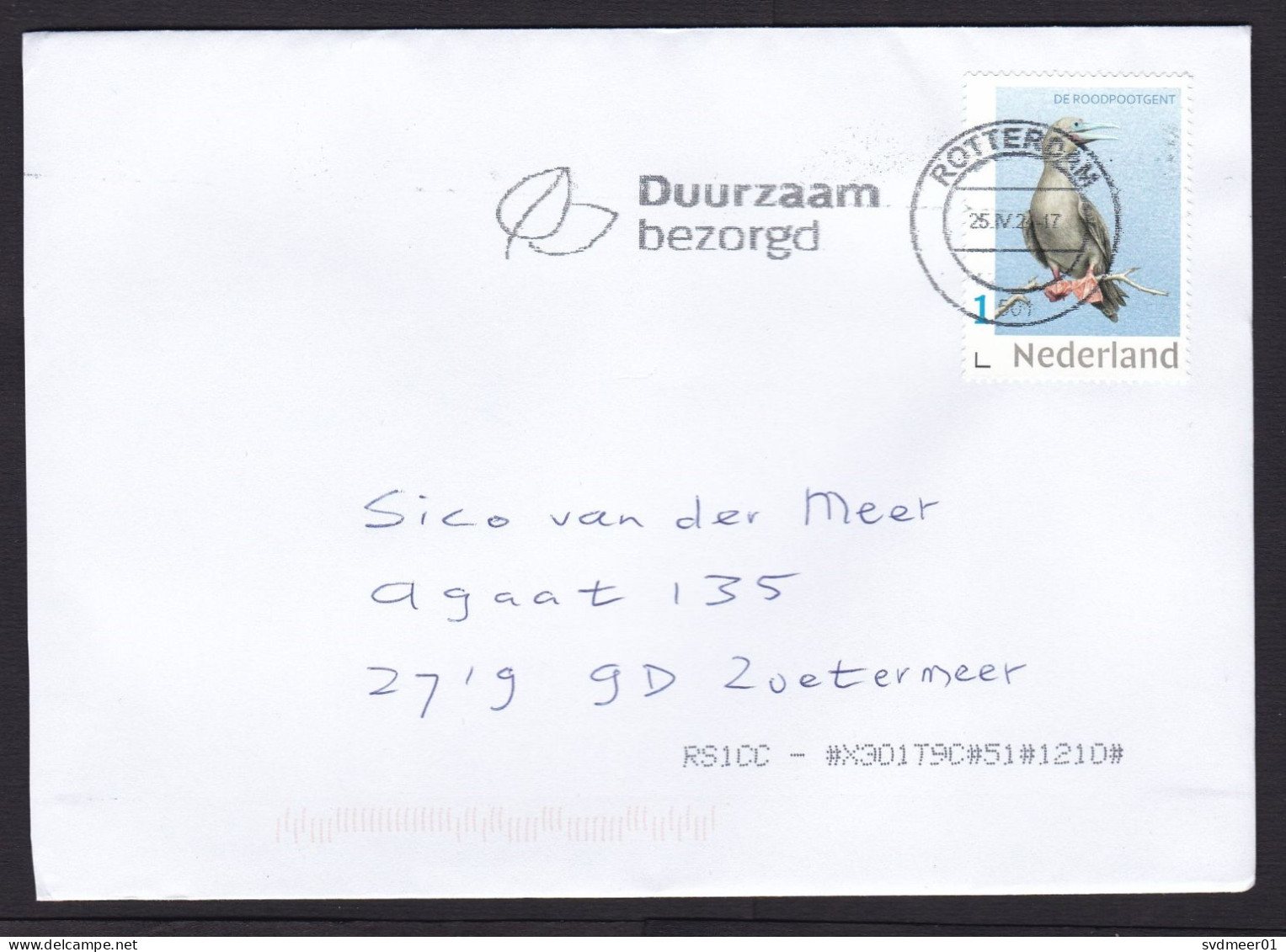 Netherlands: Cover, 2024, 1 Stamp, Bird, Animal (traces Of Use) - Covers & Documents