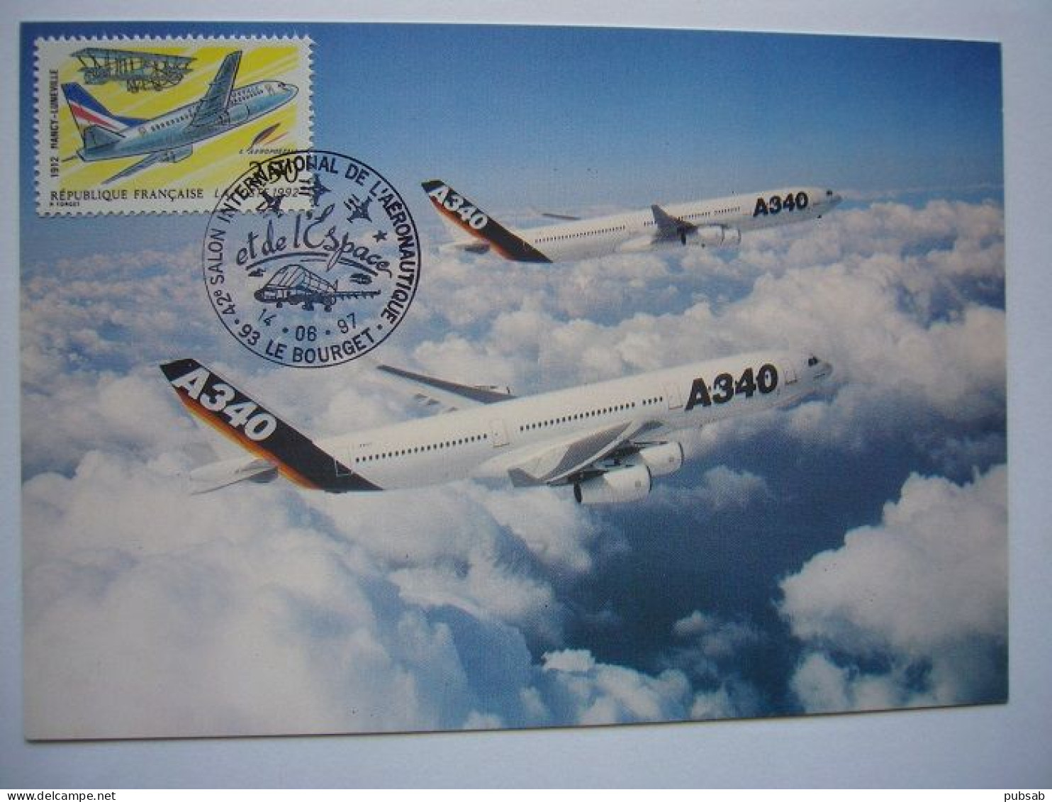 Avion / Airplane / AIRBUS / Airbus A340 / Carte Maximum - 1946-....: Ere Moderne