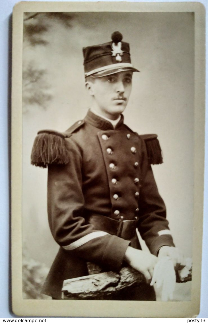 CDV Jeune Gradé Infanterie - 99 Sur Col - Shako - Photo Bonnay, Lyon - 1896 - TBE - Krieg, Militär