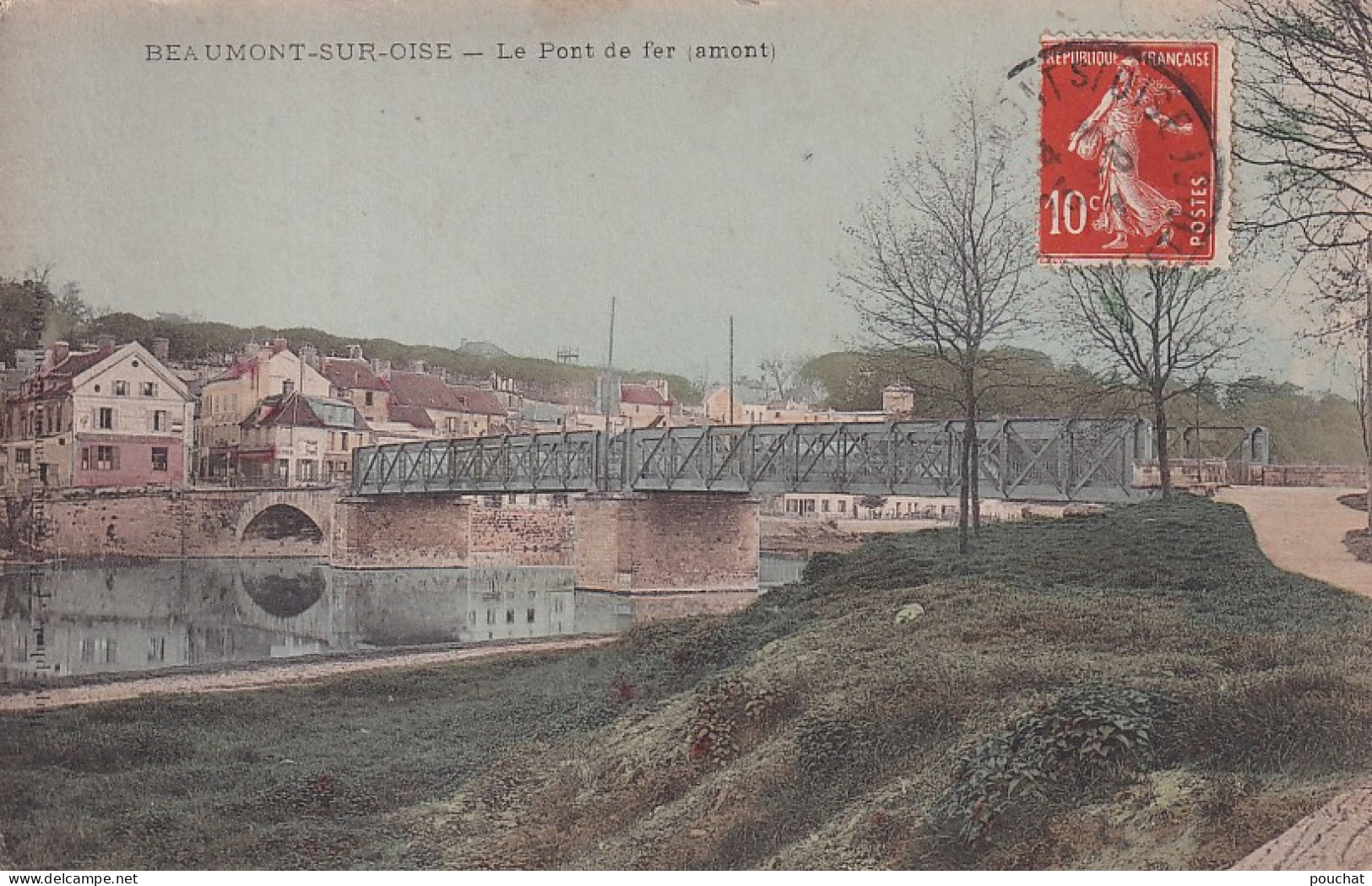 XXX Nw-(95) BEAUMONT SUR OISE - LE PONT DE FER ( AMONT ) - CARTE COLORISEE - Beaumont Sur Oise