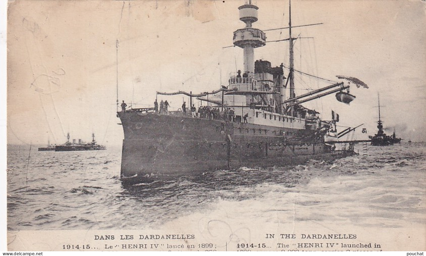 XXX Nw- DANS LES DARDANELLES - 1914/15 LE " HENRI IV "  - Guerra