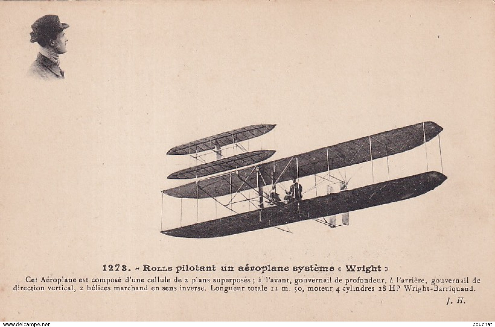 XXX Nw- ROLLS PILOTANT UN AEROPLANE SYSTEME " WRIGHT " - Airmen, Fliers