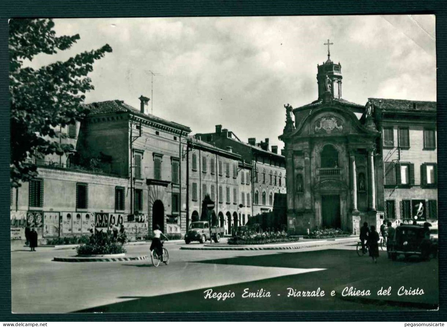 BF146 REGGIO EMILIA PIAZZALE E CHIESA DEL CRISTO ANIMATA 1956 - Reggio Nell'Emilia