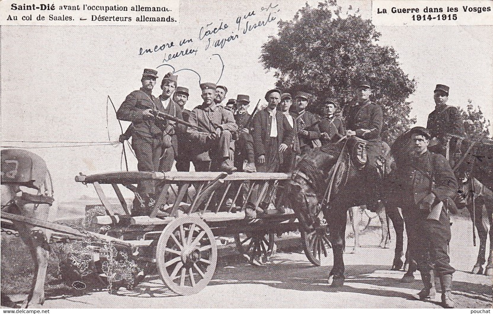 XXX Nw -(88) GUERRE 1914 - SAINT DIE AVANT L'OCCUPATION ALLEMANDE AU COL DE SAALES - DESERTEURS ALLEMANDS - Guerre 1914-18