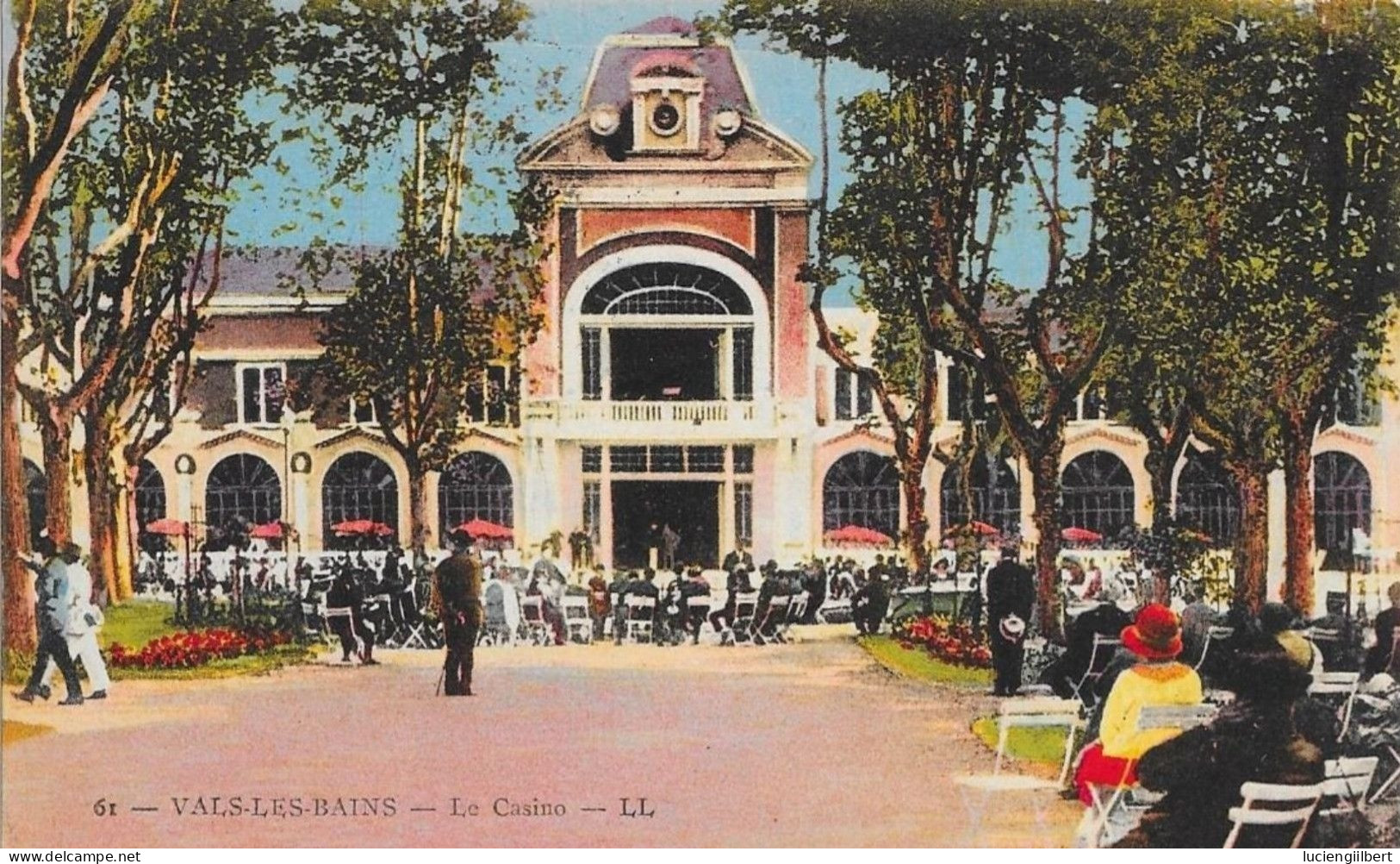 ARDECHE 07 - VALS LES BAINS -  DAGUIN N° VAL 851 D - VALS ADMIRABLE CENTRE DE TOURISME  - 1932 -  CP  LE CASINO - Oblitérations Mécaniques (flammes)