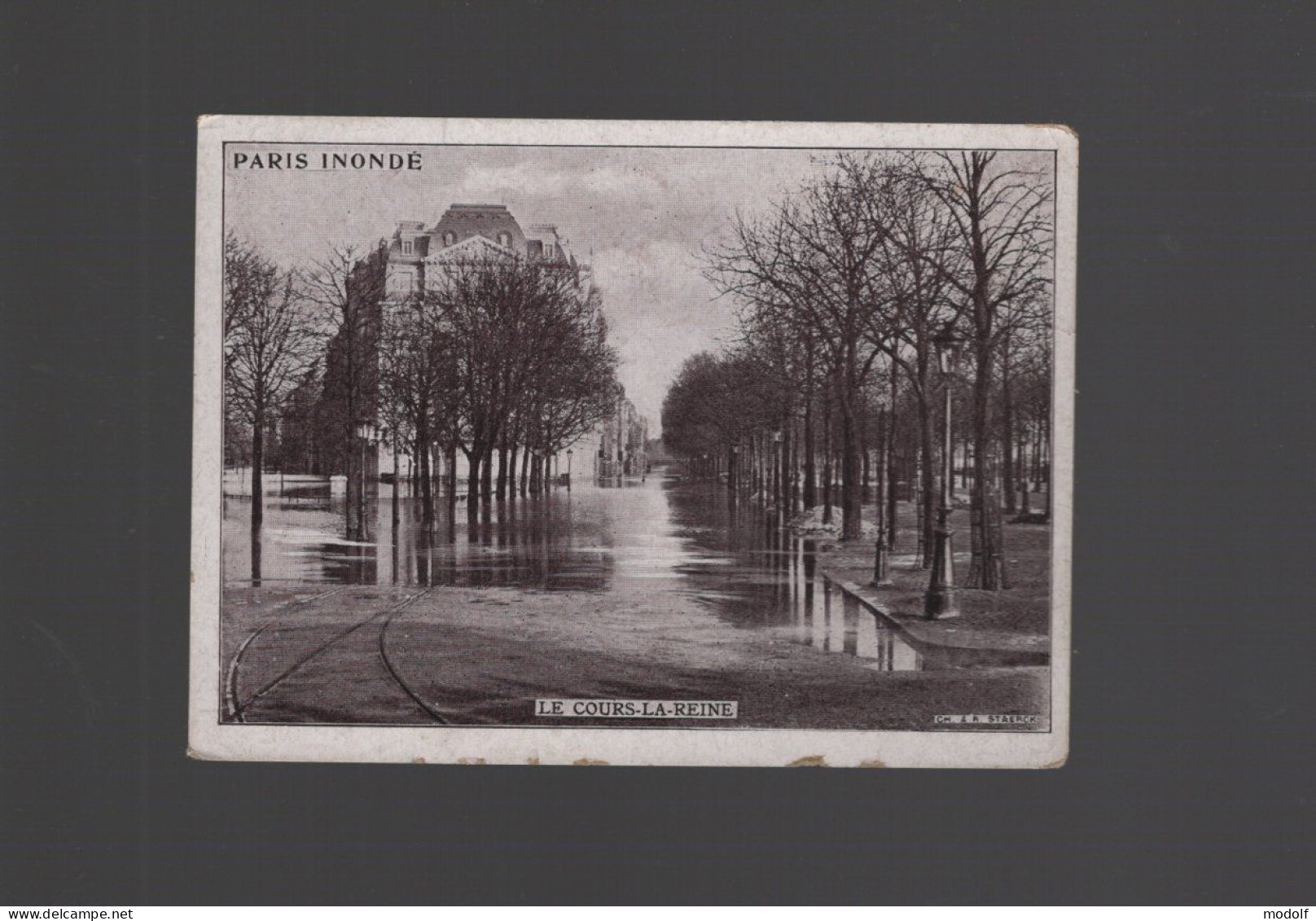 CPA - 75 - Paris Inondé - Le Cours-la-Reine - Paris Flood, 1910