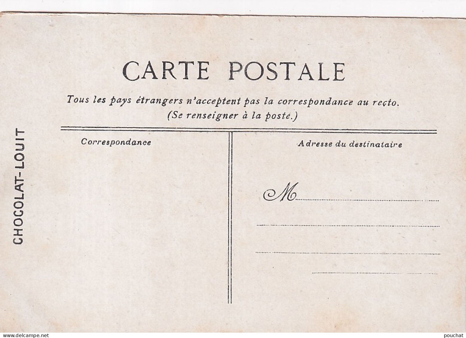 XXX Nw- LE DUPETIT THOUARS - CROISEUR DE 1e CLASSE - MARINE FRANCAISE - CARTE PUBLICITAIRE CHOCOLAT LOUIT - Oorlog