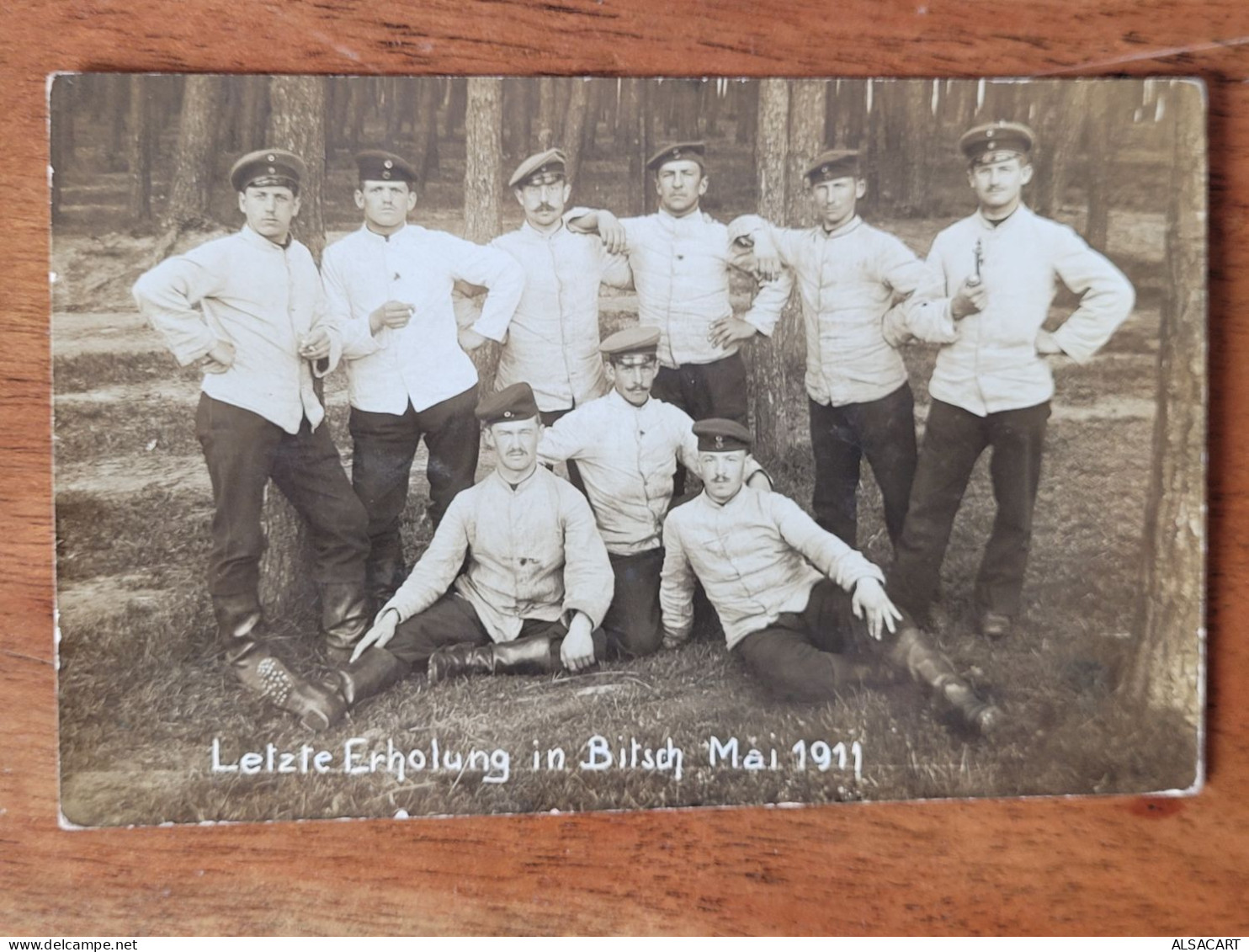 Carte Photo Bitche , Militaires  1911 - Bitche