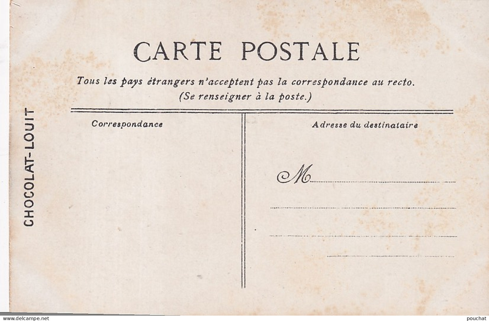 XXX Nw-(83) TOULON - MARINE FRANCAISE - EXERCICES AU REVOLVER AU PETIT RANG - CARTE PUBLICITAIRE CHOCOLAT LOUIT - Manoeuvres