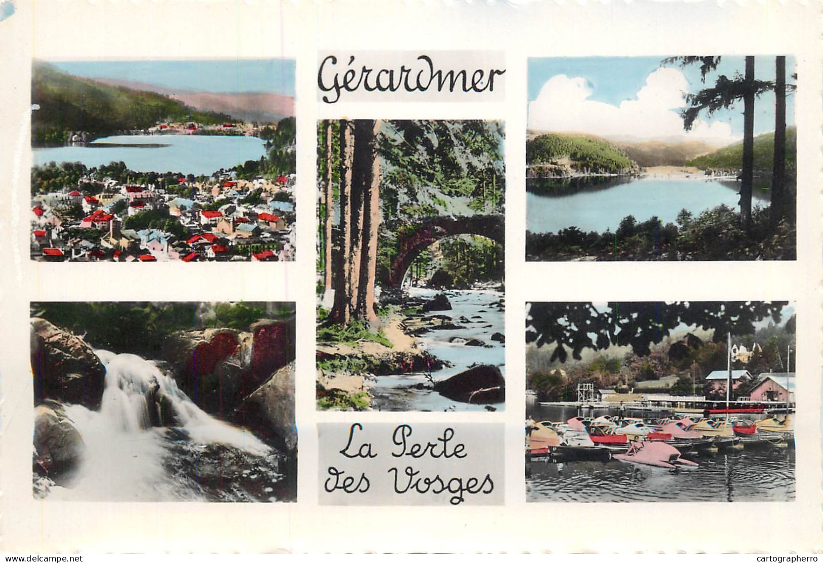 Navigation Sailing Vessels & Boats Themed Postcard Gerardmer Vosgesharbour Hydrobicycle - Voiliers