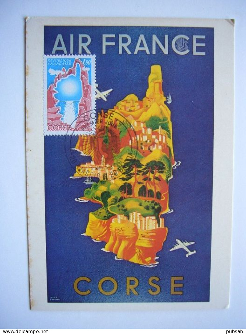 Avion / Airplane / AIR FRANCE / Corse / Carte Maximum - 1946-....: Modern Era