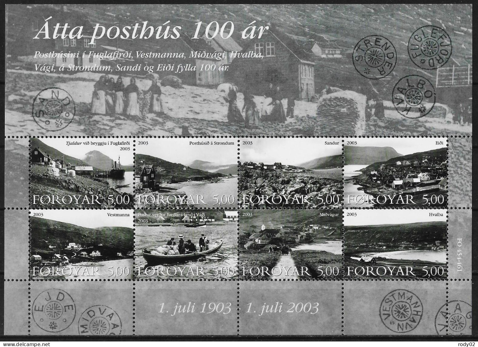 FEROE - BUREAUX DE POSTE - N° 458 A 465 - NEUF** MNH - Faroe Islands