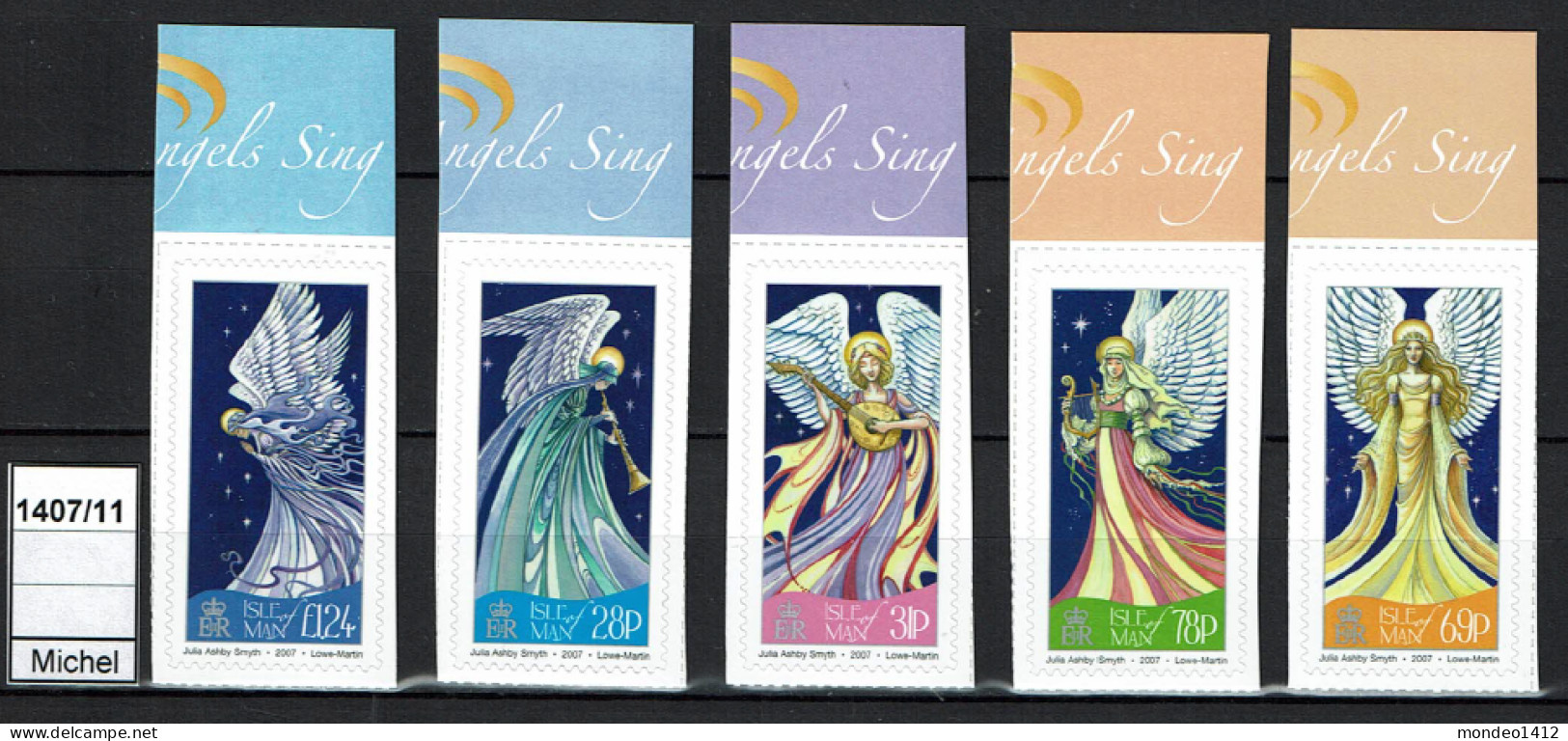 Isle Of Man - 2007 - MNH - Christmas, Weihnachten, Noël, Ange - Angel - Happy Christmas - Self-adhesive - Isle Of Man