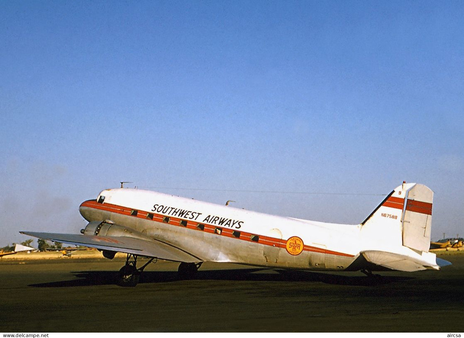 Aviation Postcard-WGA-1414 SOUTHWEST AIRWAYS Douglas DC-3 - 1946-....: Ere Moderne