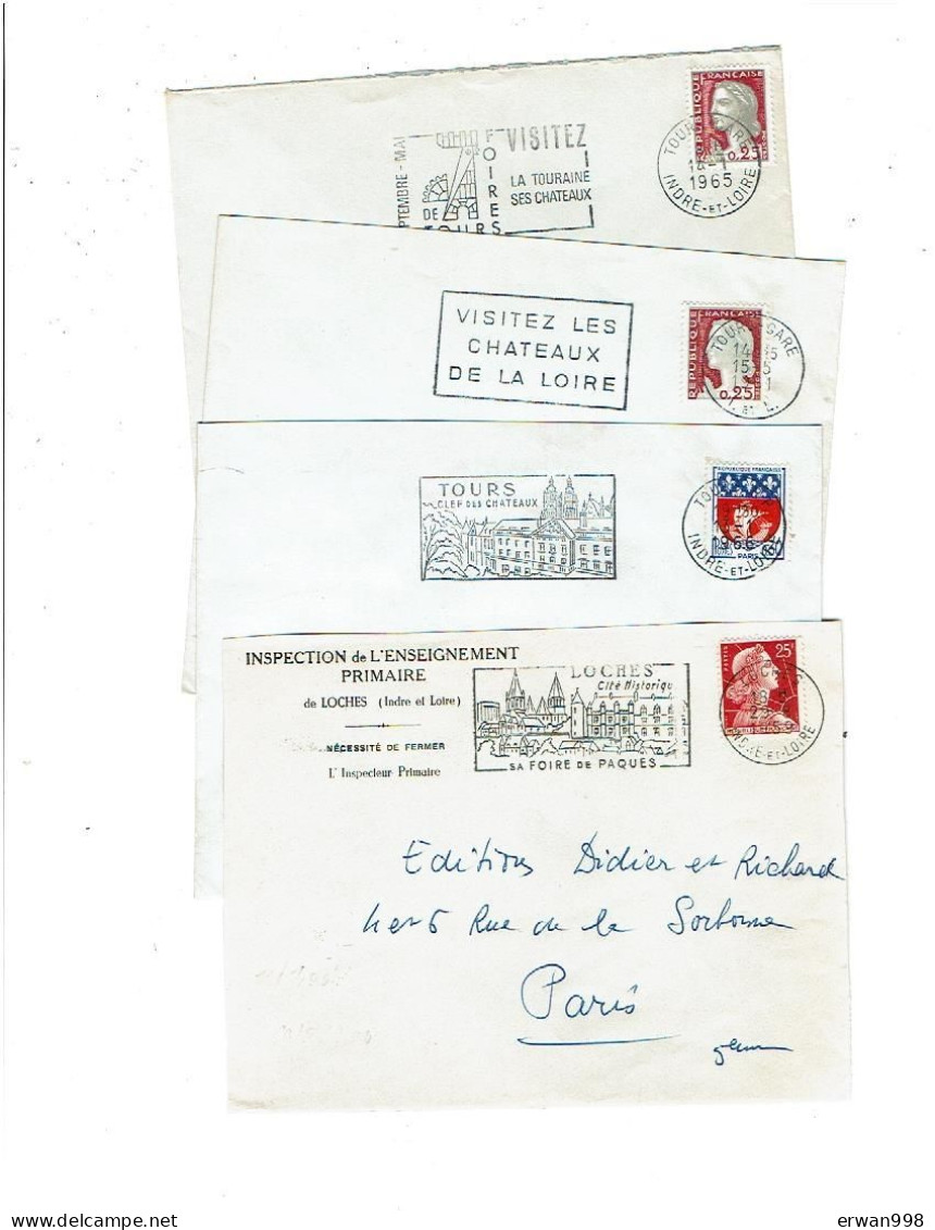 37 Indre & Loire Lot De 31 Flammes SECAP 25 Illustrées-6NI (7 BD Non Codés,24 BD Codés) Enveloppes Entières   1216 - Mechanical Postmarks (Advertisement)