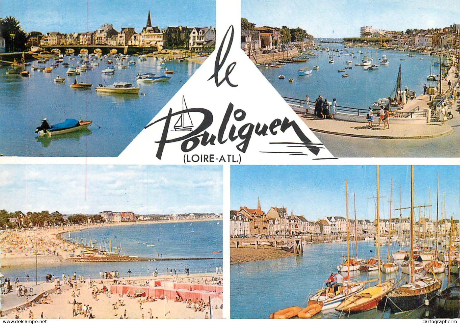 Navigation Sailing Vessels & Boats Themed Postcard Le Poliguen Loire Harbour - Sailing Vessels