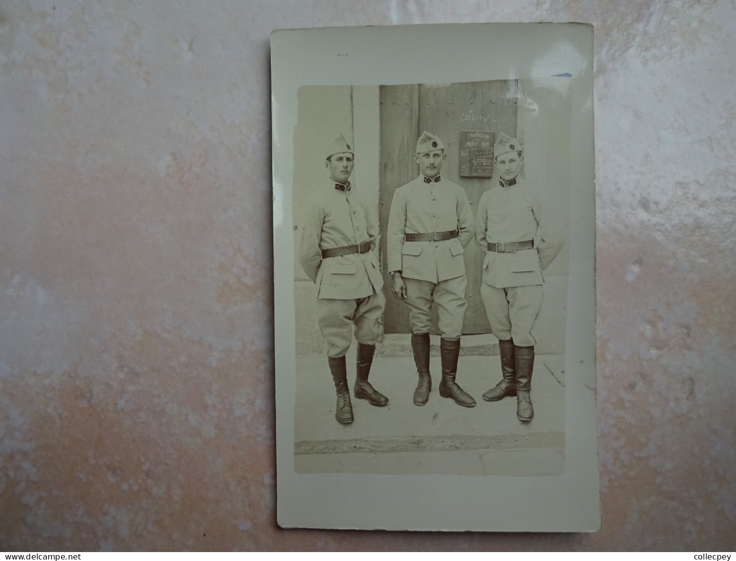 Carte Photo 38 GRENOBLE Groupe De Militaires Photographe Paul ROUX II - Grenoble