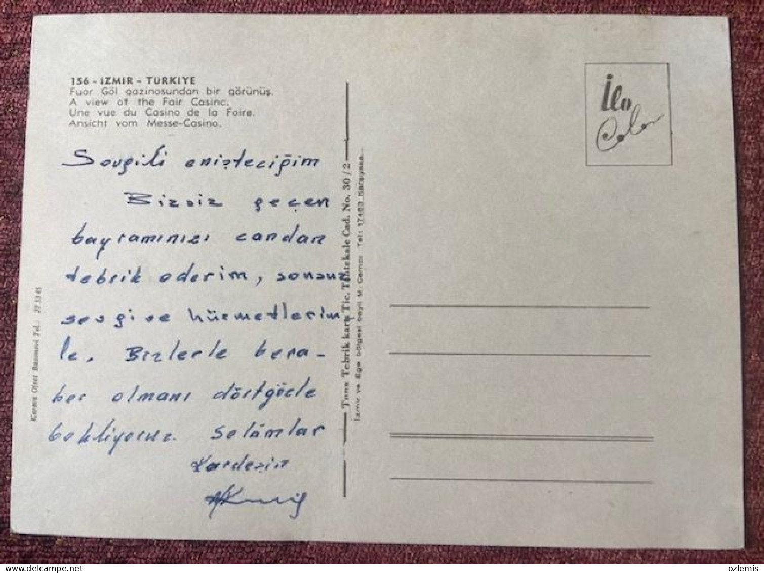 TURKEY,TURKEI,TURQUIE ,IZMIR ,FUAR ,POSTCARD - Turkey