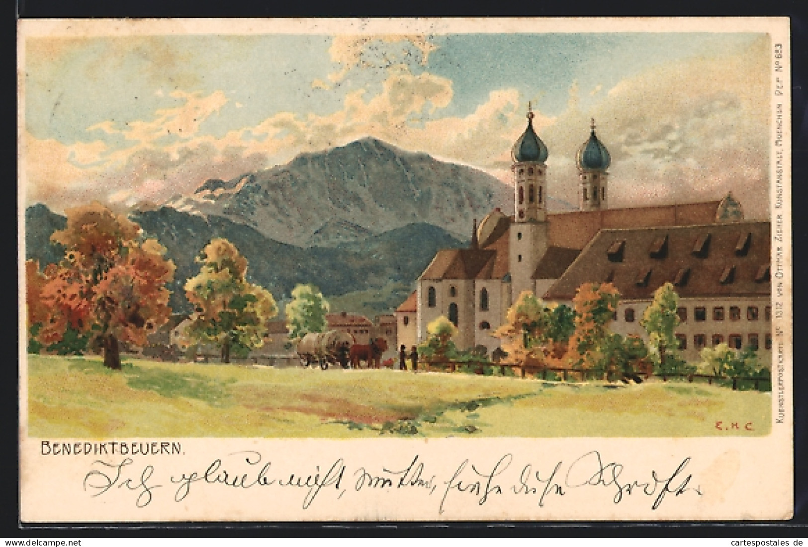 Künstler-AK Edward Harrison Compton: Benediktbeuern, Blick Auf Das Kloster  - Autres & Non Classés