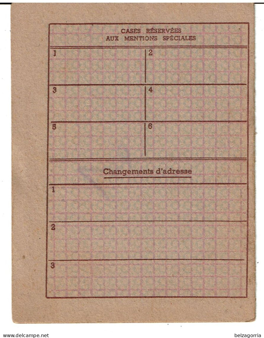 PAU ( 64 ) - CARTE INDIVIDUELLE D'ALIMENTATION 24.03.49 - Titre 3021 - Réf. N° 34565 & 34564 -  Couple  -( pas courant )