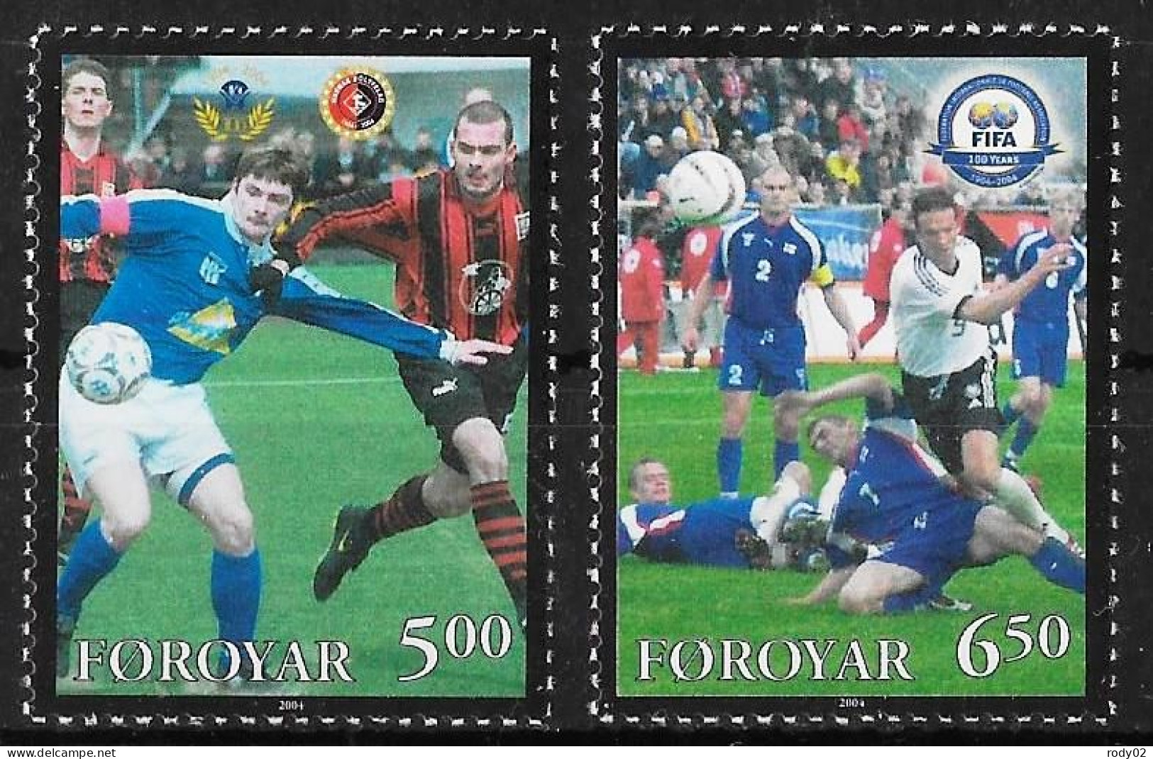 FEROE - FOOTBALL - CENTENAIRE DE LA FIFA - N° 495 ET 496 - NEUF** MNH - Neufs