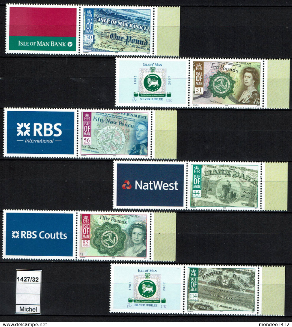 Isle Of Man - 2008 - MNH - Banknotes, Numismatics - Numismatique - Banknoten - Border Sheet - Isola Di Man
