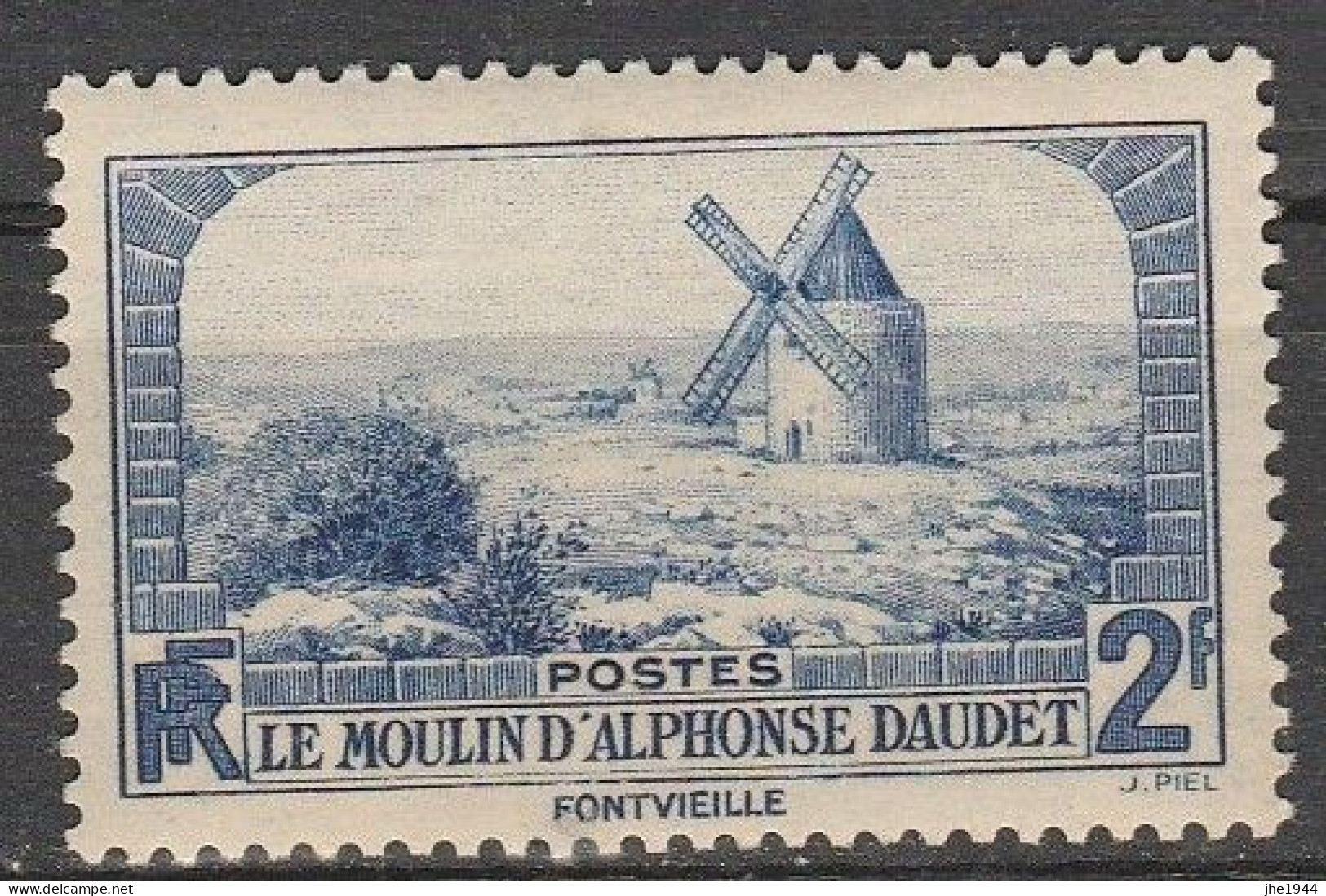 France N° 311 Et 312 ** Moulin D'Alphonse Daudet Et Au Profit Des Enfants Des Chômeurs - Neufs