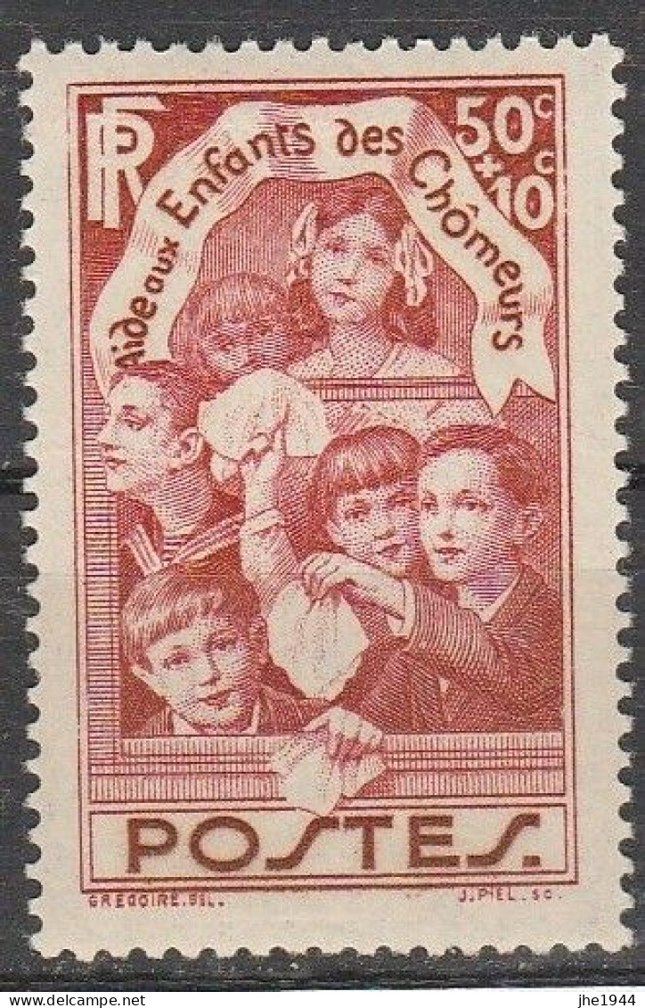 France N° 311 Et 312 ** Moulin D'Alphonse Daudet Et Au Profit Des Enfants Des Chômeurs - Unused Stamps