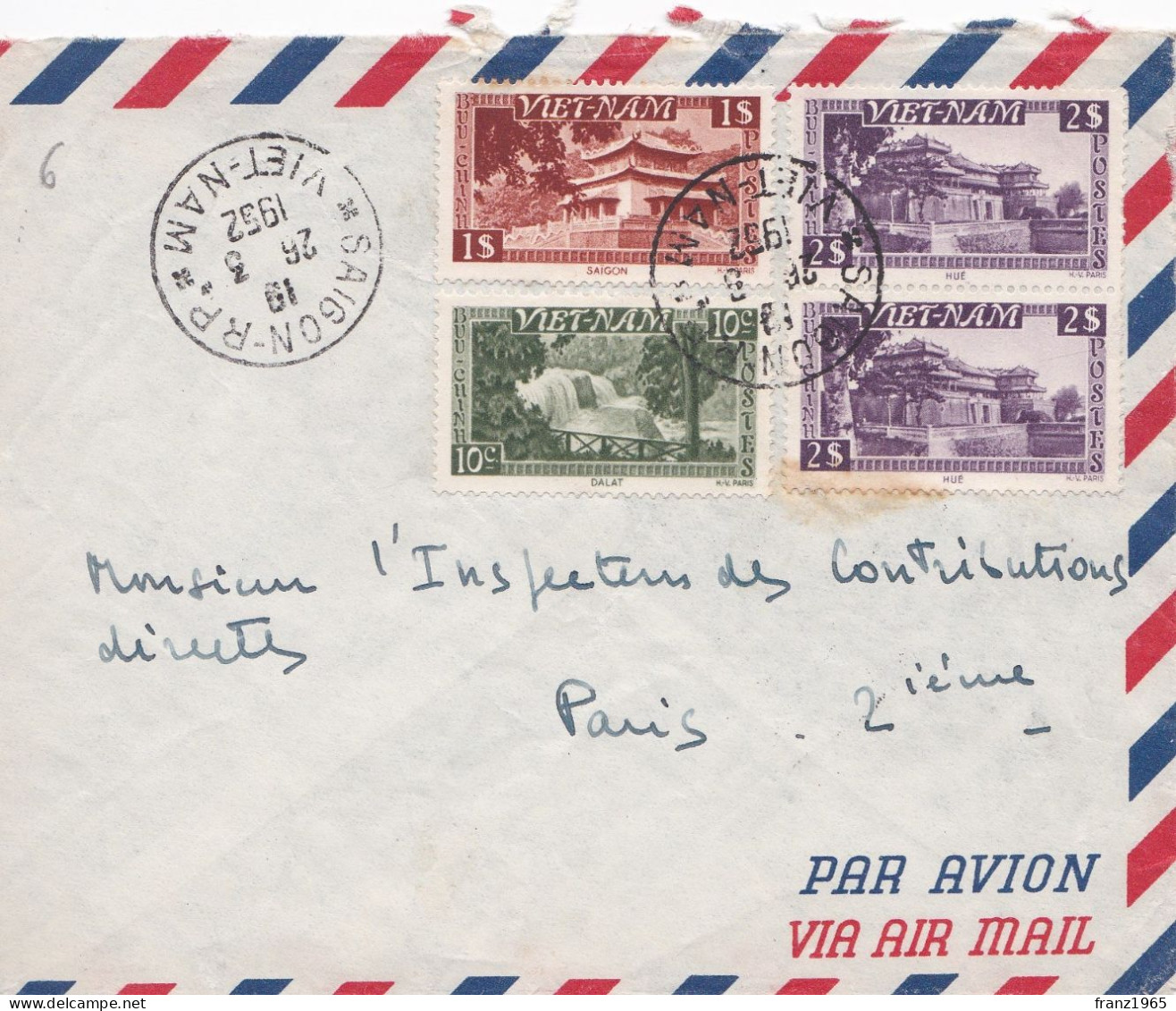 From Vietnam To France - 1952 - Viêt-Nam
