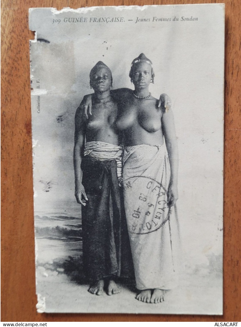 Guinée Française , 2 Jeunes Femmes Du Soudan , Sein Nu - Soedan