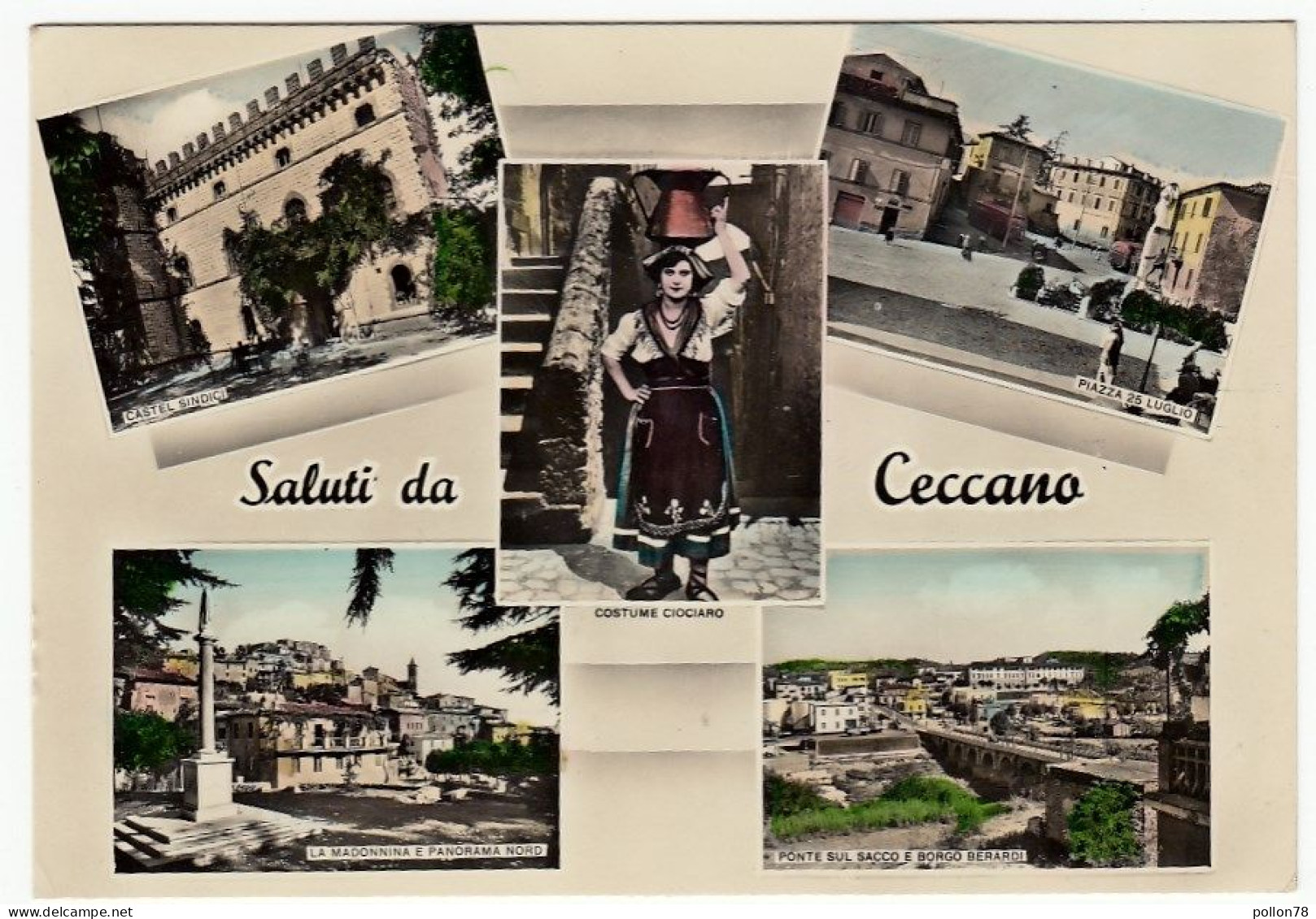 SALUTI DA CECCANO - FROSINONE - 1959 - VEDUTE - Frosinone