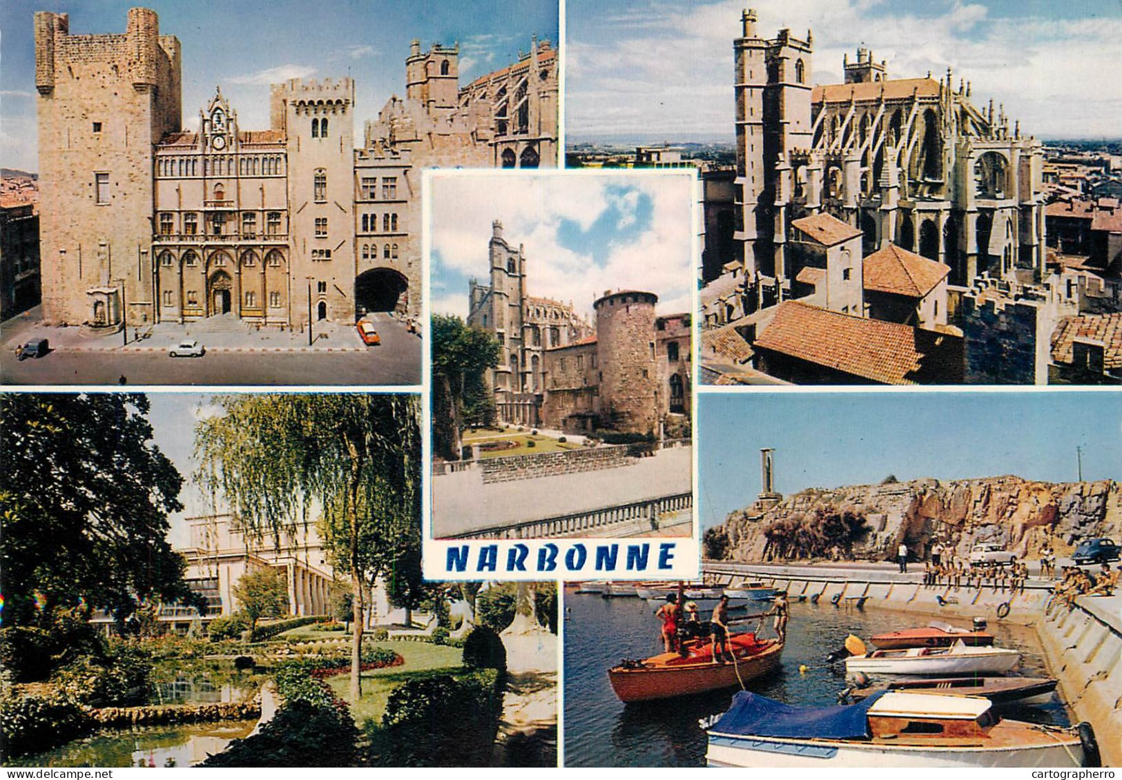 Navigation Sailing Vessels & Boats Themed Postcard Aude Narbonne Saint Just Basilique - Voiliers