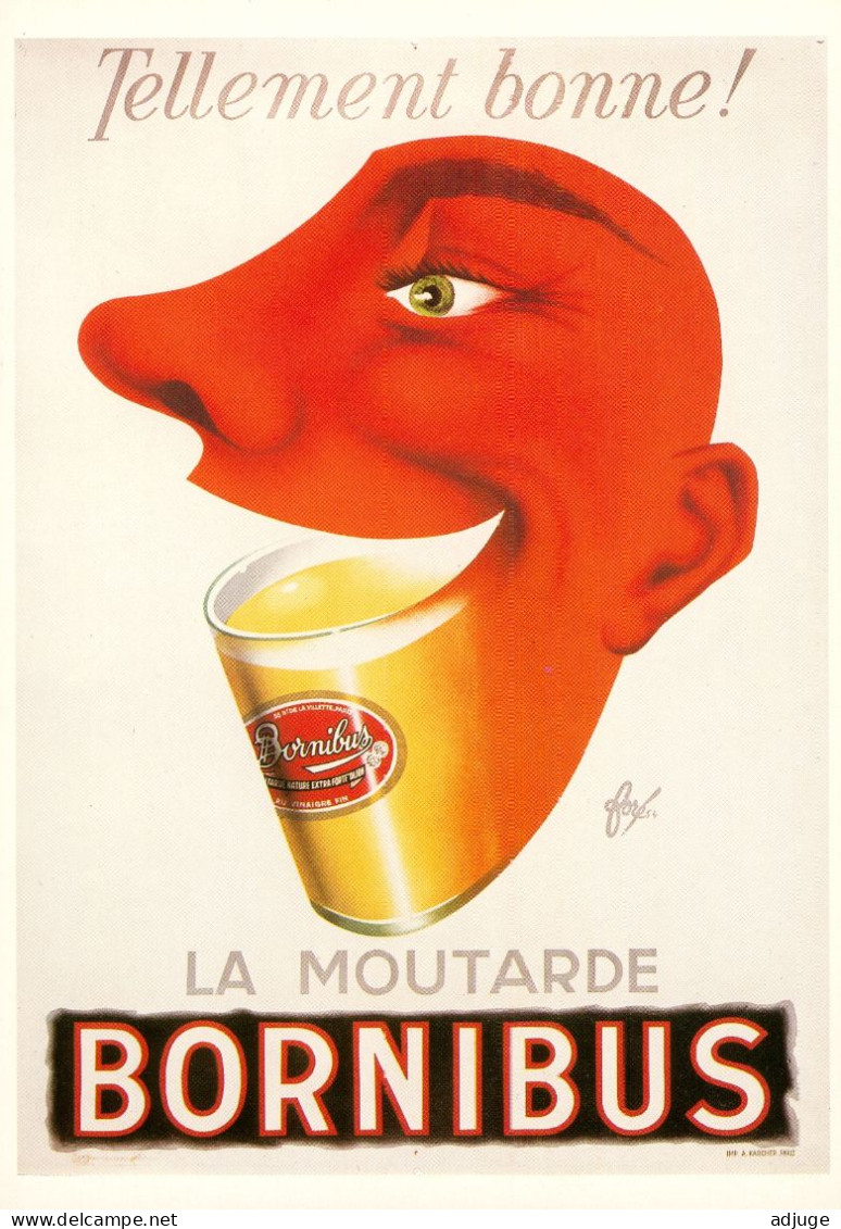 CPM- Illustrateur Affichiste FORÉ- Moutarde BORNIBUS  Publicité (1954) * Scan Recto/Verso - Fore