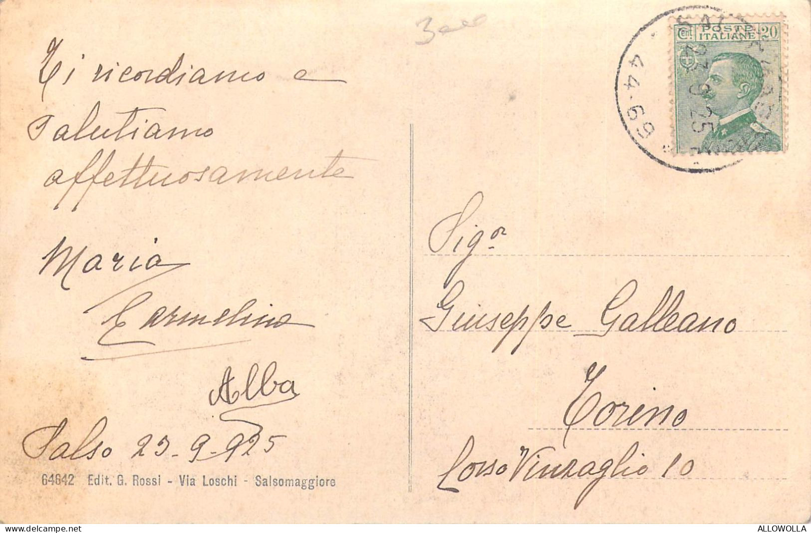 26796 " SALSOMAGGIORE-CENTO POZZI " VERA FOTO--CART. SPED.1925 - Autres & Non Classés