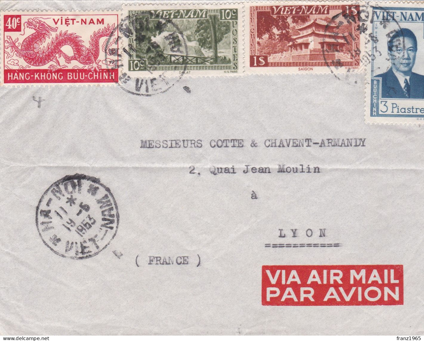 From Vietnam To France - 1963 - Viêt-Nam