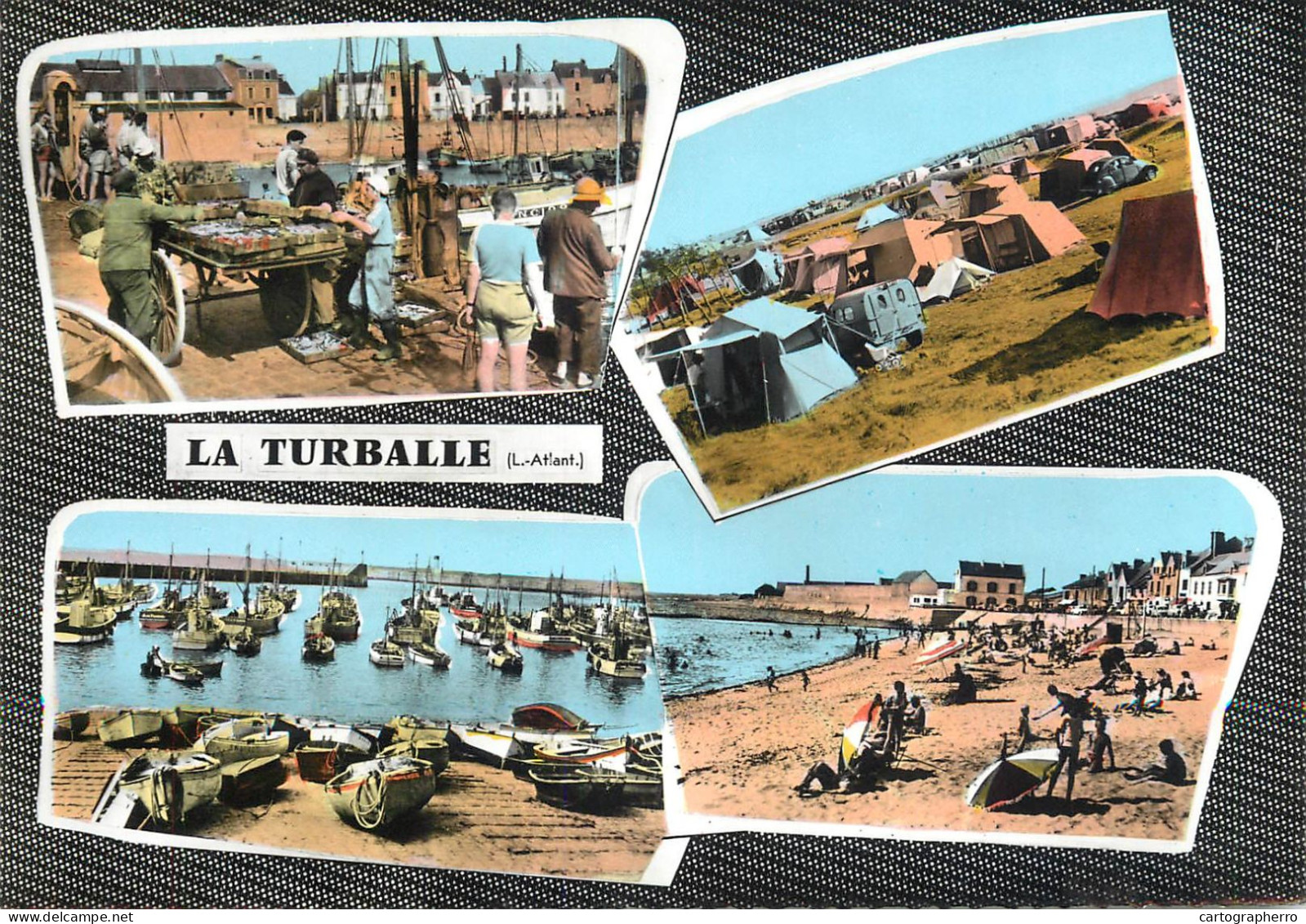 Navigation Sailing Vessels & Boats Themed Postcard La Turballe Harbour Beach - Sailing Vessels