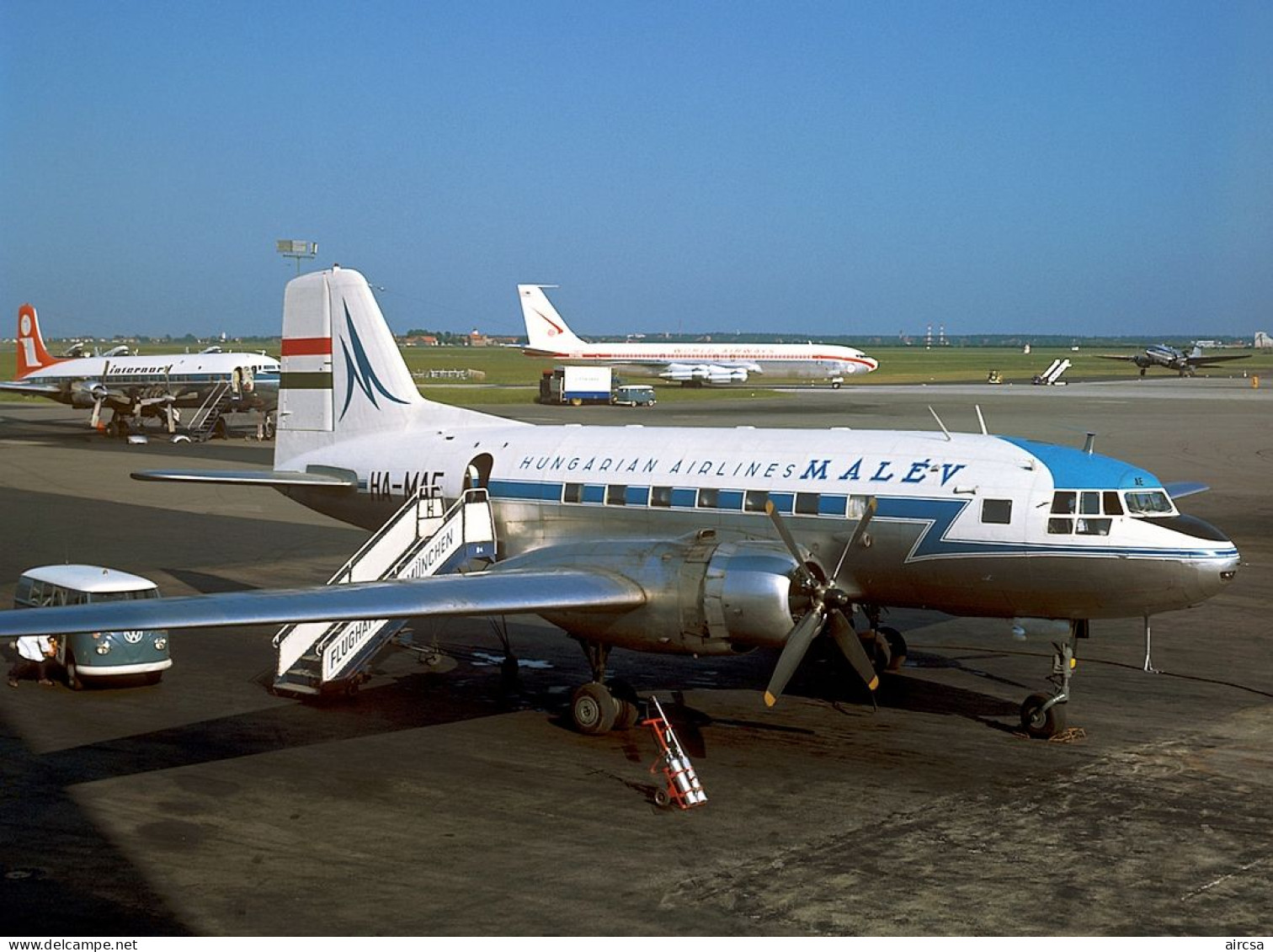 Aviation Postcard-WGA-1423 MALEV Ilyushin IL-14 - 1946-....: Ere Moderne