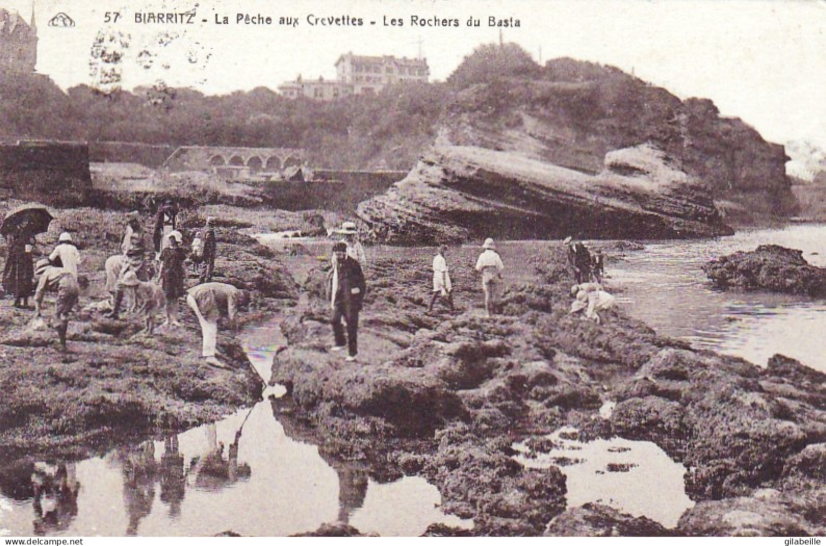 64 - BIARRITZ -   La Peche Aux Crevettes - Les Rochers Du Basta - Biarritz