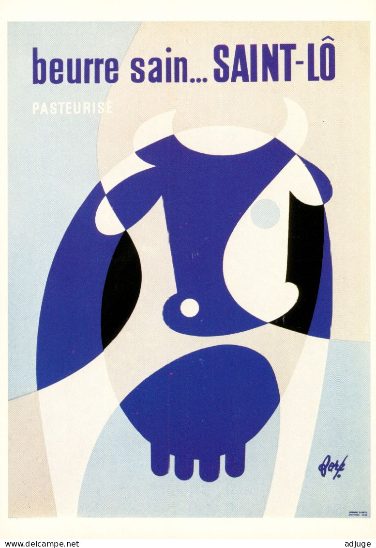 CPM- Illustrateur Affichiste FORÉ- Beurre Sain ....de SAINt-LO  Publicité (1956) * TBE* Scan Recto/Verso - Fore
