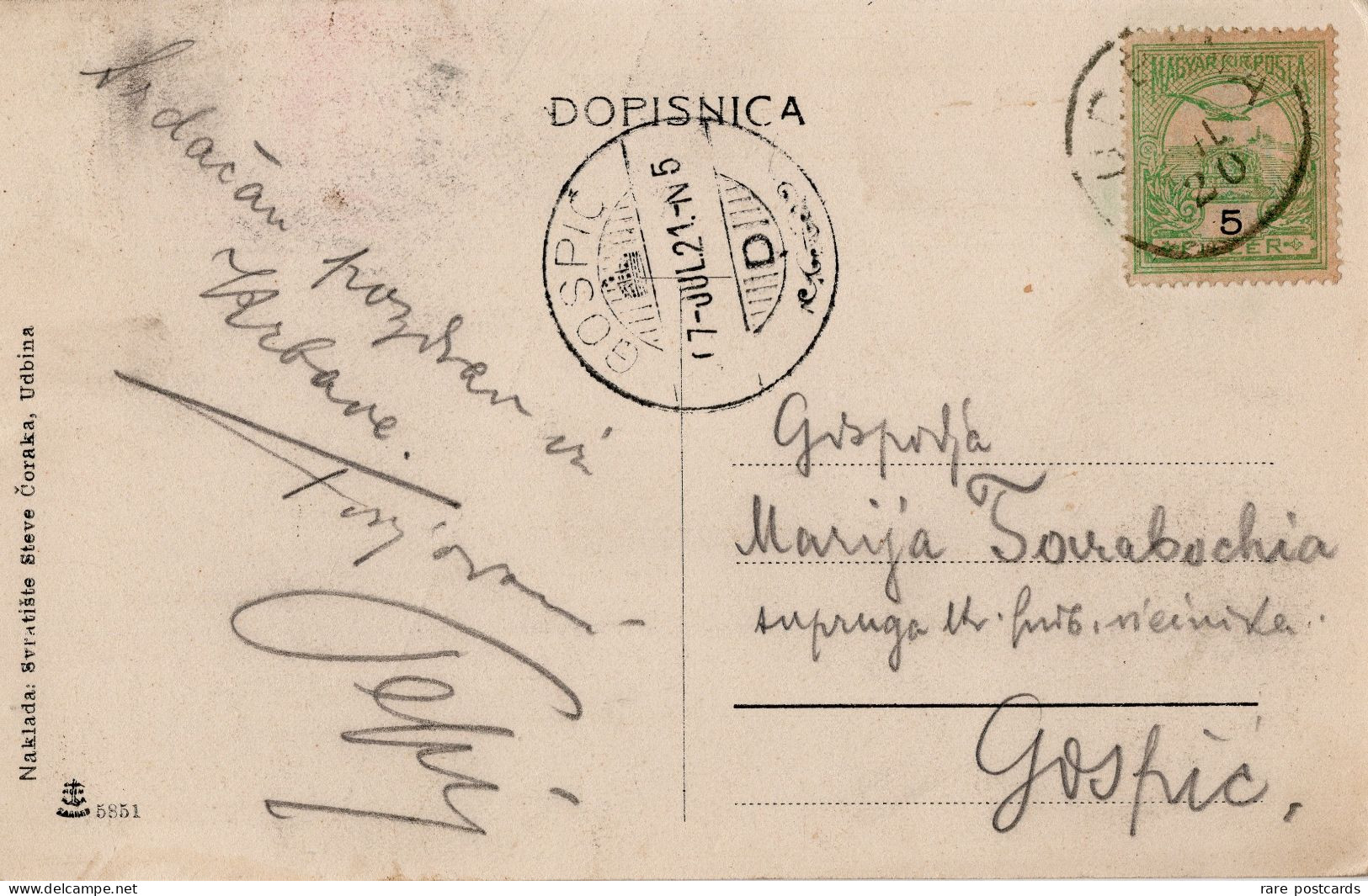 Udbina 1907 - Lika - Mosinger - Croacia