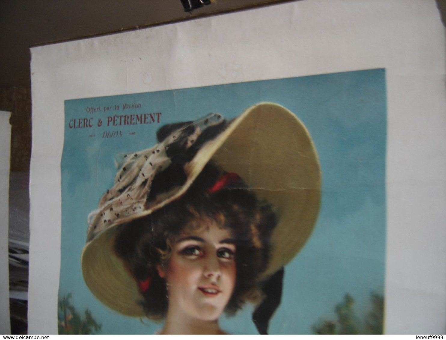 Affiche Chromo CLERC PETREMENT Rieuse ZICKENDRAHT Jeune Femme Pin Up 54 X 75 Cm - Posters