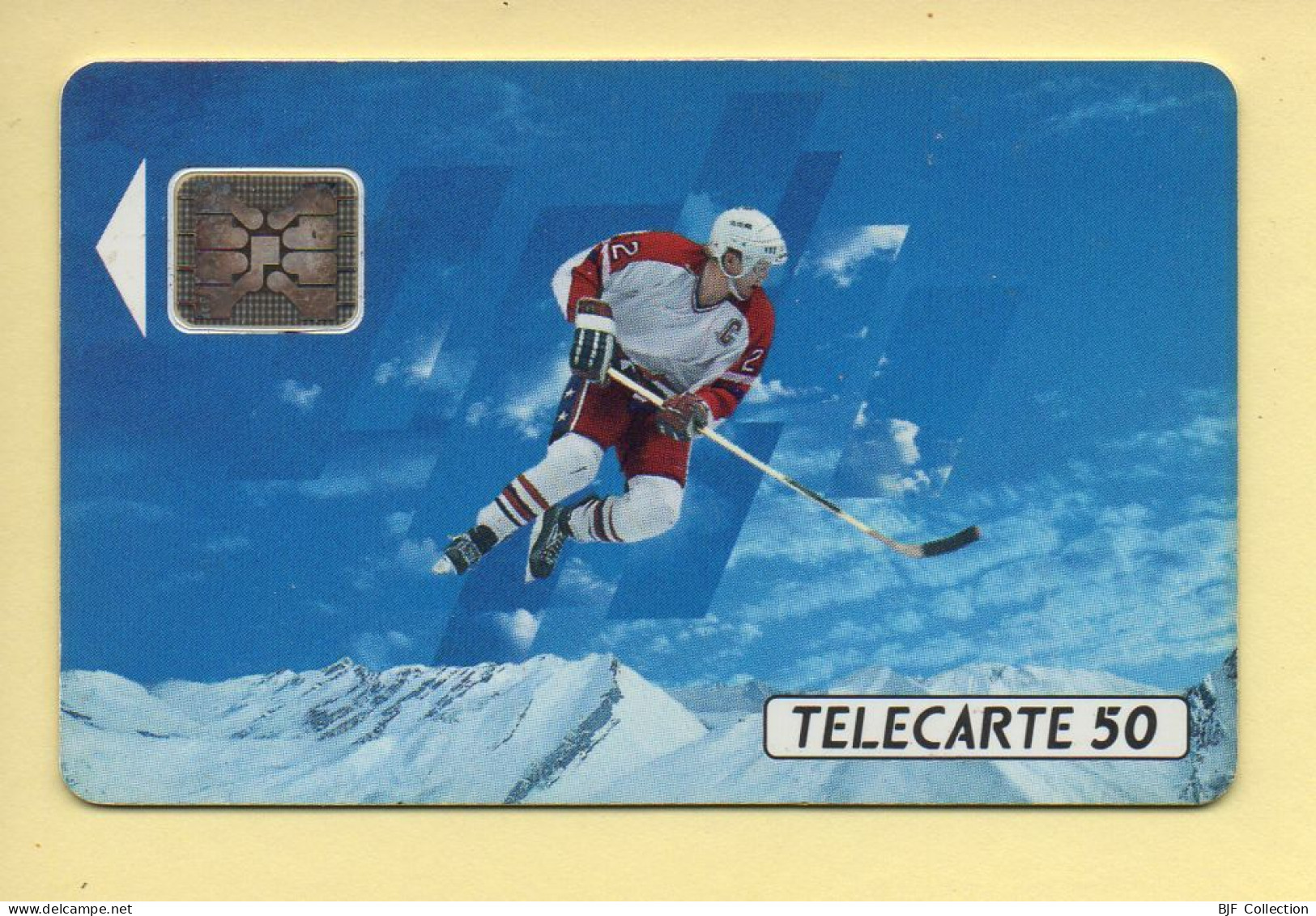 Télécarte 1991 : JOUEUR DE HOCKEY / 50 Unités / Numéro 32569 / 10-91 / Jeux Olympiques D'Hiver ALBERTVILLE 92 - 1991