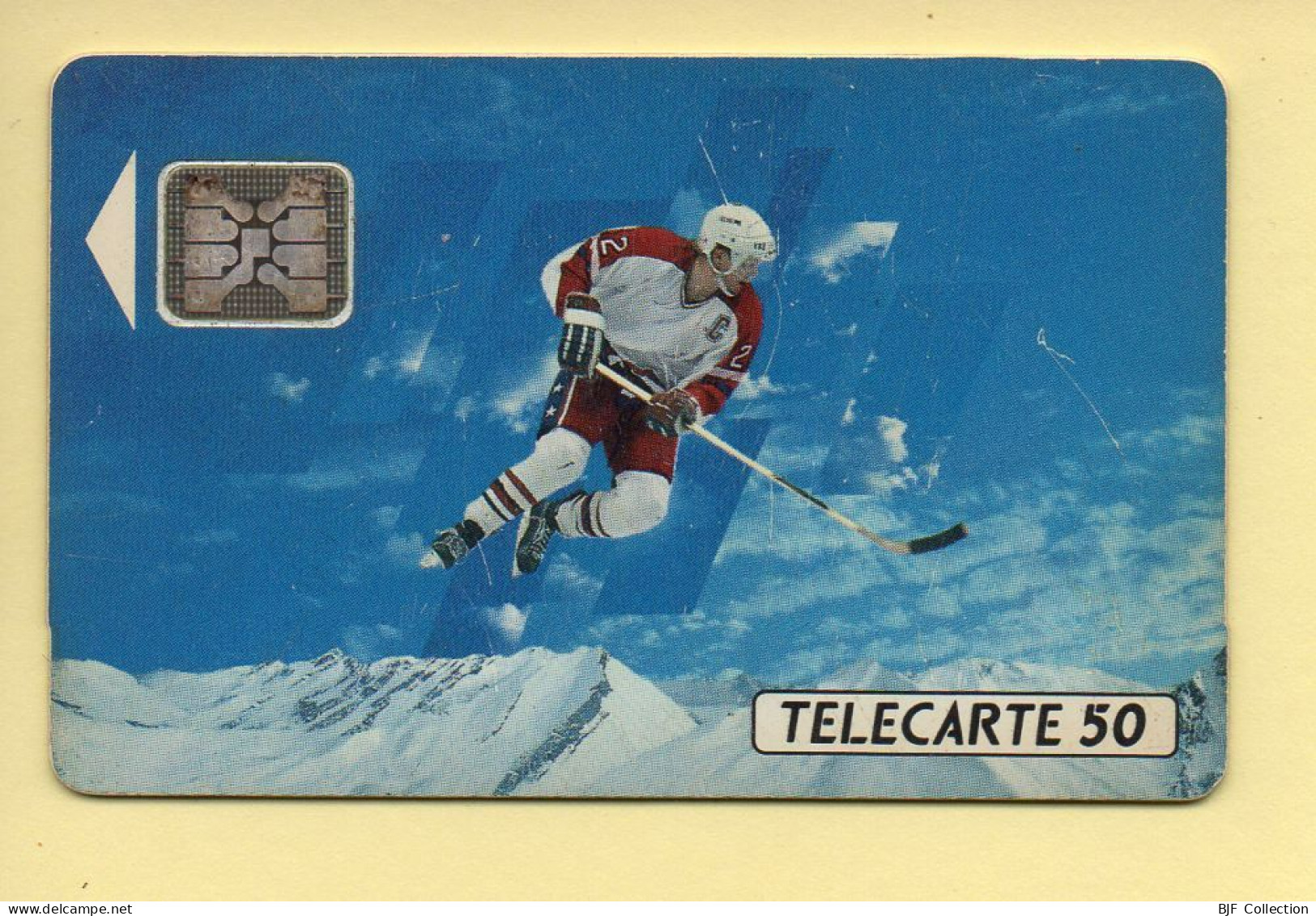 Télécarte 1991 : JOUEUR DE HOCKEY / 50 Unités / Numéro 32472 / 10-91 / Jeux Olympiques D'Hiver ALBERTVILLE 92 - 1991