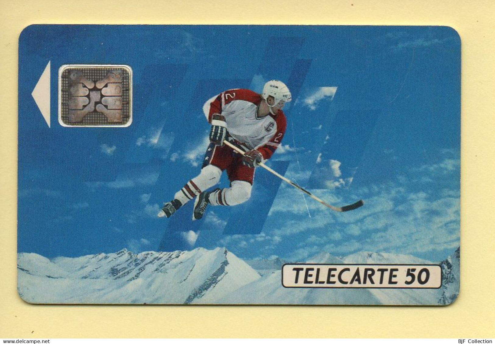 Télécarte 1991 : JOUEUR DE HOCKEY / 50 Unités / Numéro 32915 / 10-91 / Jeux Olympiques D'Hiver ALBERTVILLE 92 - 1991