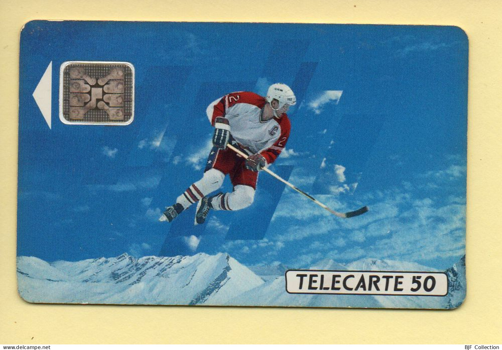 Télécarte 1991 : JOUEUR DE HOCKEY / 50 Unités / Numéro 32919 / 10-91 / Jeux Olympiques D'Hiver ALBERTVILLE 92 - 1991