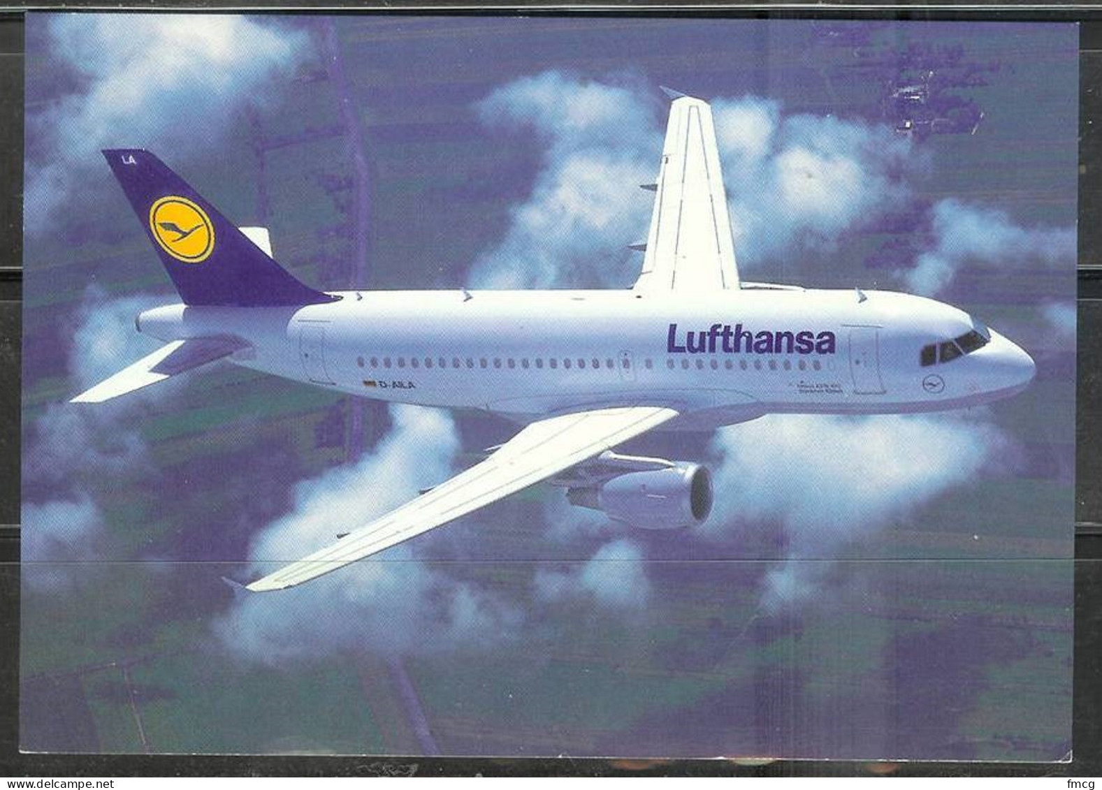 Lufthansa Airlines - Airbus 319, Unused, Plane Data On Back - 1946-....: Modern Era