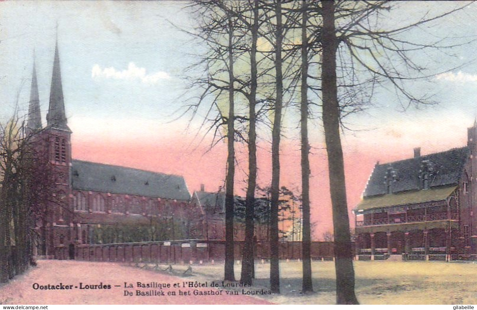 OOSTACKER - LOURDES - La Basilique Et L'hotel De Lourdes - Gent